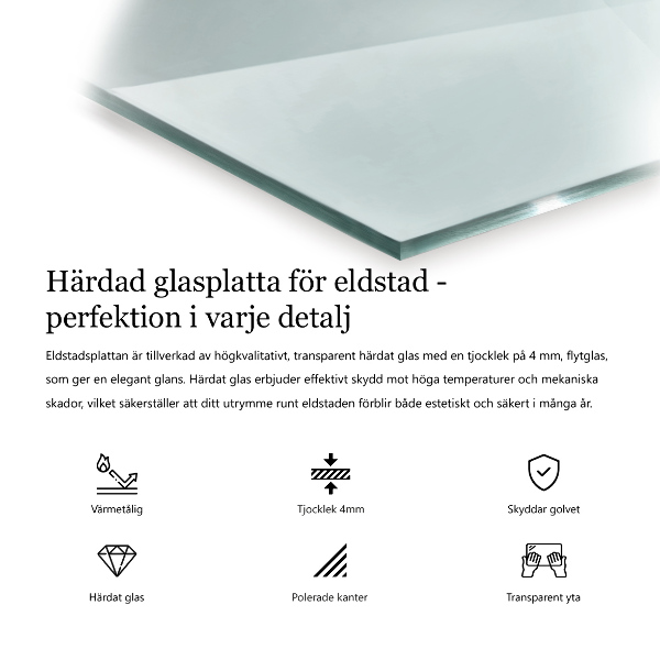 Nehorľavá podložka pred krb štvorcová 50x50 cm