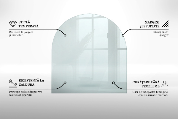 Podložka pod krbové kachle poloválcová 80x70 cm