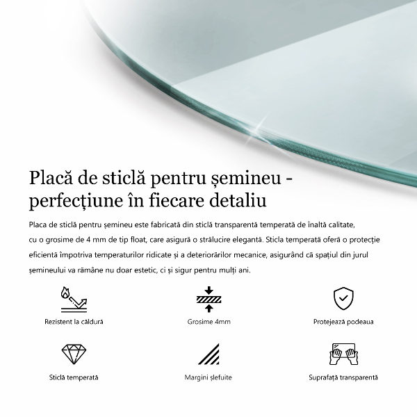 Podložka pod krbové kachle poloválcová 80x70 cm