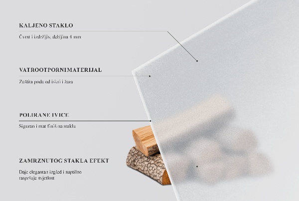Polopriehľadná podložka pod krbové kachle 80x70 cm