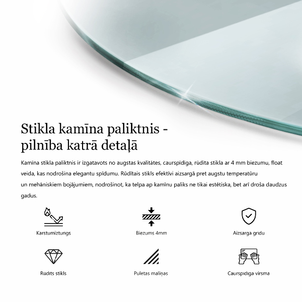 Podložka pod krbové kachle obdĺžniková fi100 cm