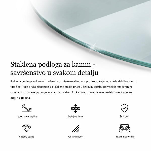 Podložka pod krbové kachle obdĺžniková fi100 cm