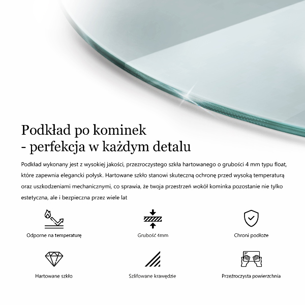 Podložka pod krbové kachle obdĺžniková fi100 cm