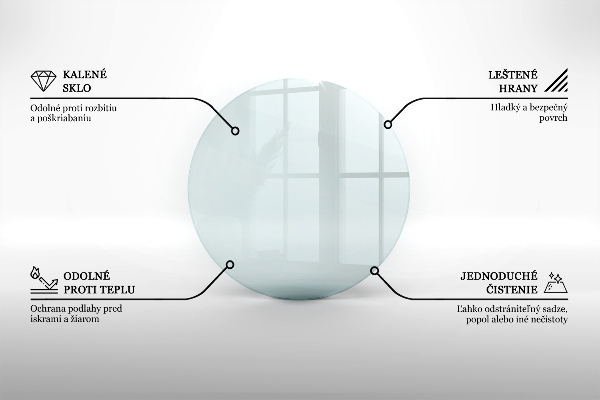 Sklo pod krb kruhový fi70 cm