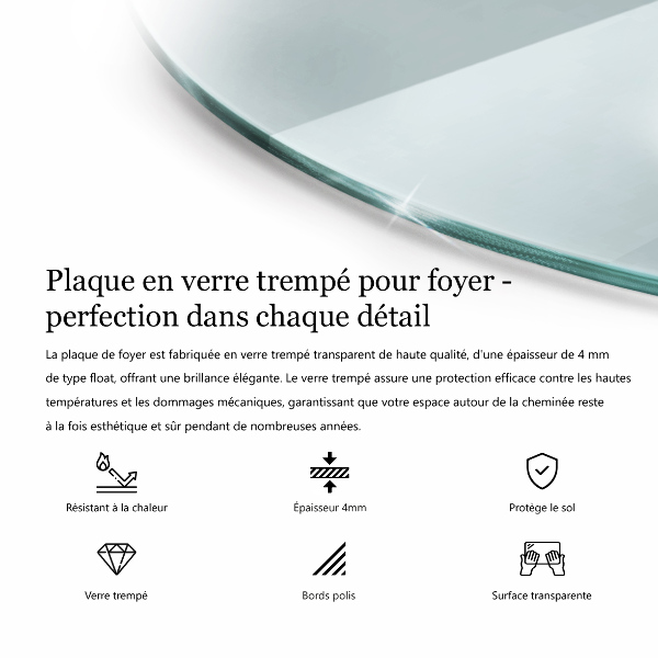 Podložka pod kachle obdĺžniková fi90 cm