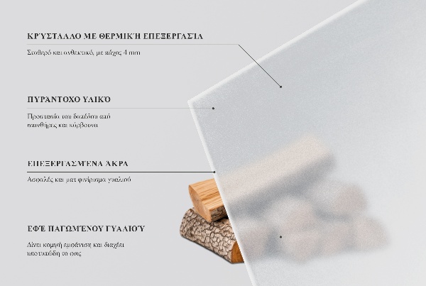 Okrúhla polopriehľadná podložka pod krb fi80 cm