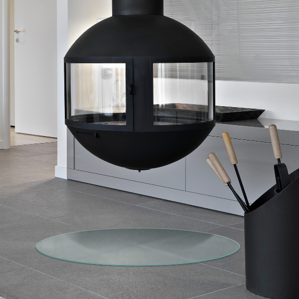 Okrúhla polopriehľadná podložka pod krb fi90 cm