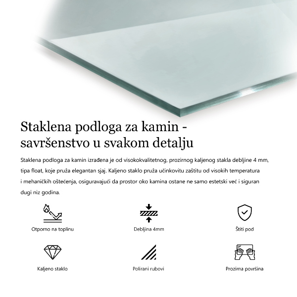 Podložka pod kachle obdĺžniková 100x70 cm