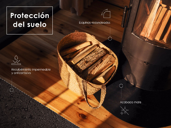 Podložka pod krbové kachle z čierneho plechu 100x80 cm