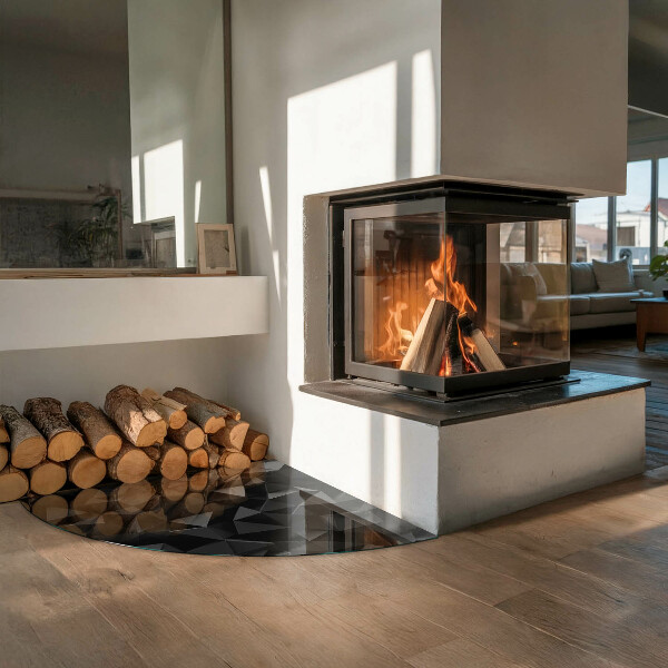 Podložka pod krbové kachle Trojrozmerná geometria