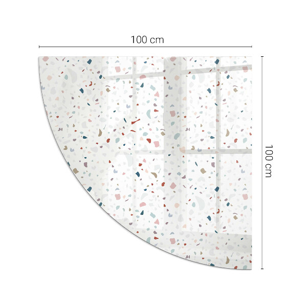 Sklenená podložka pod krb Vzor s malými tvarmi