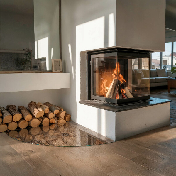 Podložka pod krbové kachle Vzor prírodného dreva