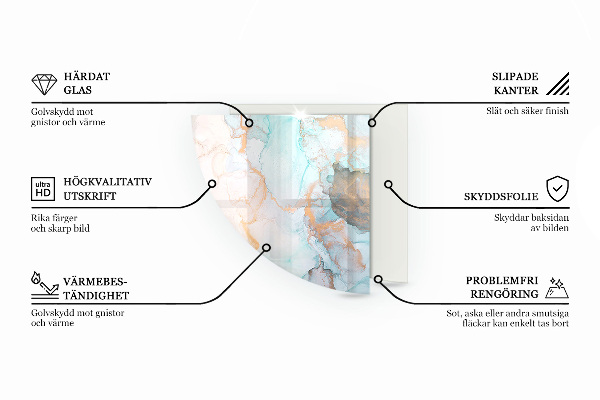 Sklenená podložka pod krbové kachle Vzor perforovaného plechu