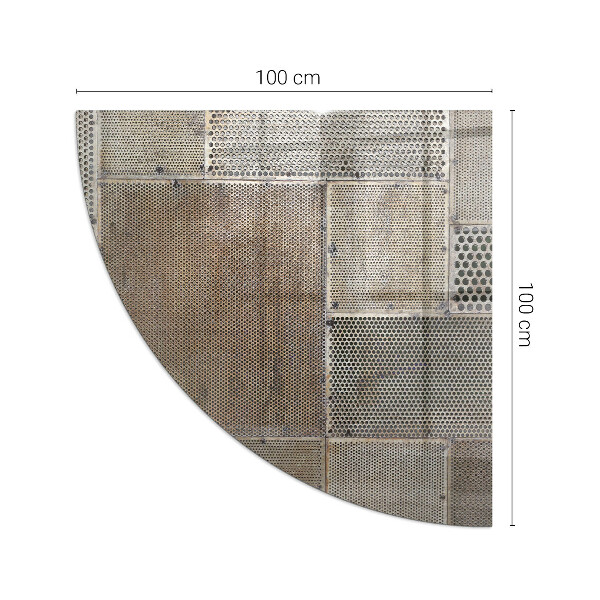 Sklenená podložka pod krbové kachle Vzor perforovaného plechu