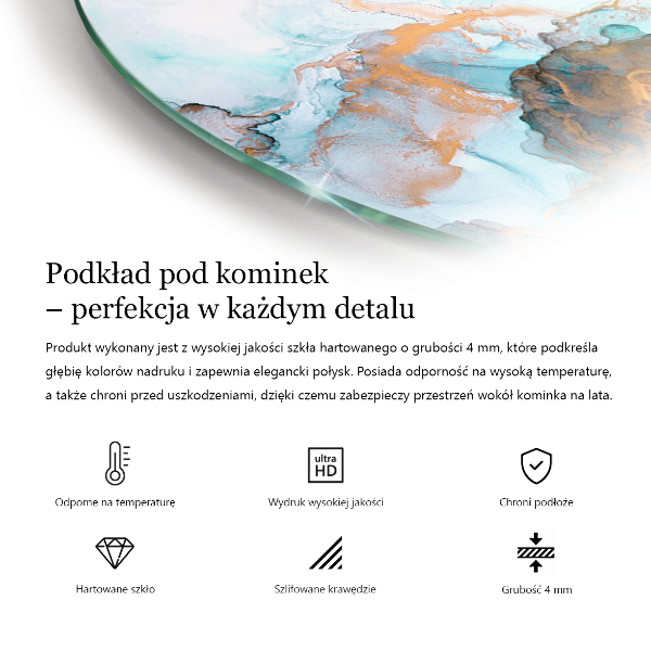 Podložka pod krbové kachle Mozaikové vzory na dlaždiciach