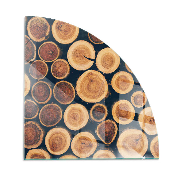 Sklenená podložka pod krb Krabica s rezaným drevom