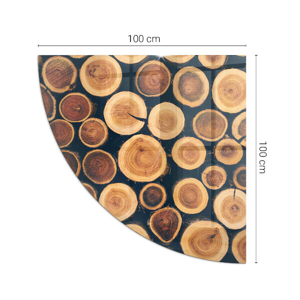 Sklenená podložka pod krb Krabica s rezaným drevom