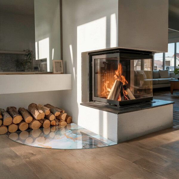 Podložka pod krbové kachle Abstraktný tekutý vzor