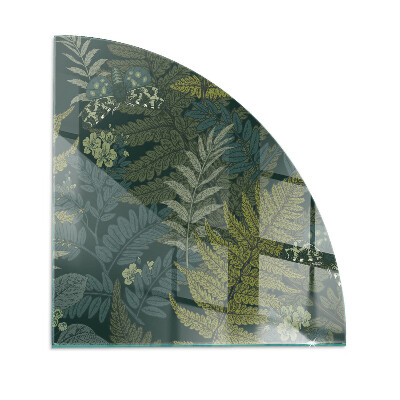 Sklenená podložka pod krb Rastlinné motívy s motýľmi