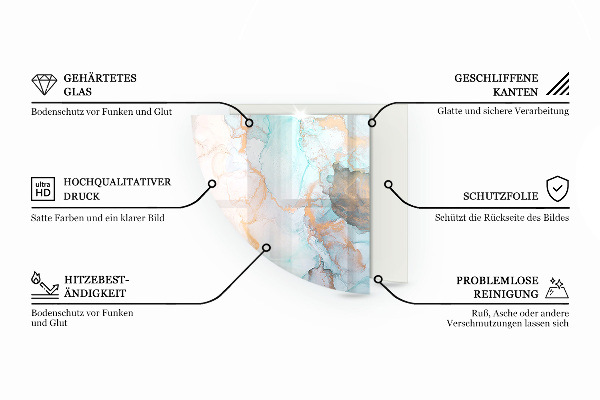 Podložka pod krbové kachle Jemný mramorový vzor