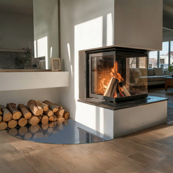 Sklenená podložka pod krb Farba: Tmavomodrá