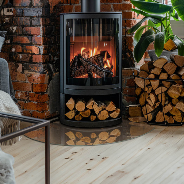 Sklenená podložka pod krb Farba Hnedá