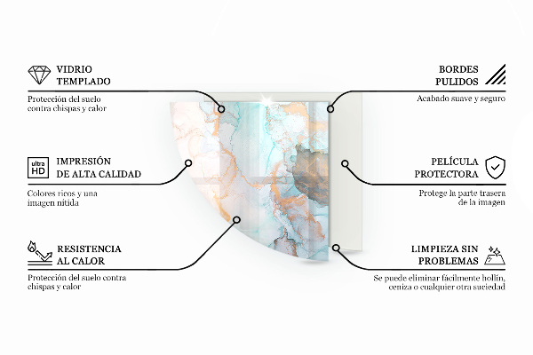 Sklenená podložka pod krbové kachle Farba sivá
