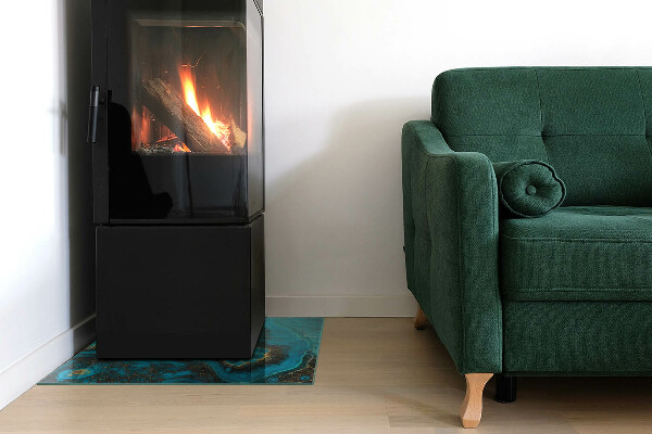 Štvorcová podložka pod krb Abstraktný organický vzor