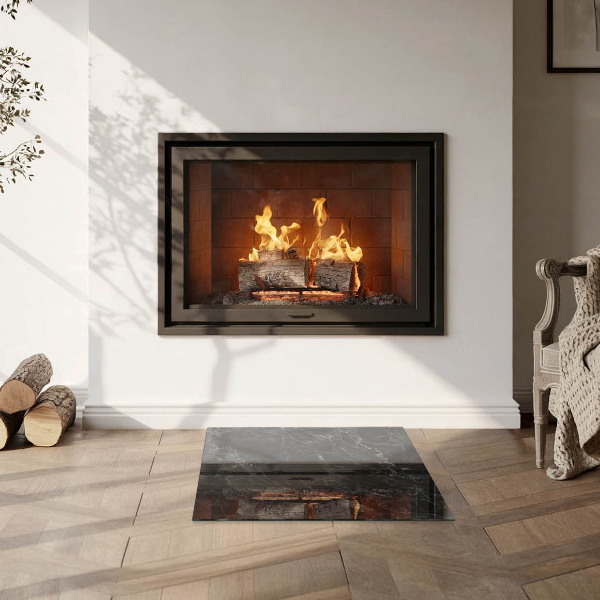 Štvorcová podložka pod krb Elegantný mramorový vzor