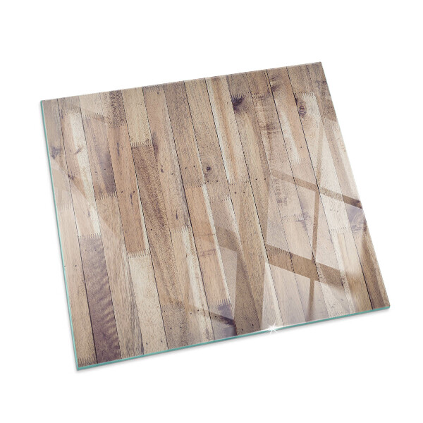 Štvorcová podložka pod krb Drevená doska v rozložení