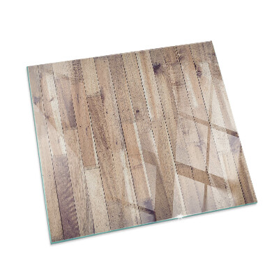 Štvorcová podložka pod krb Drevená doska v rozložení