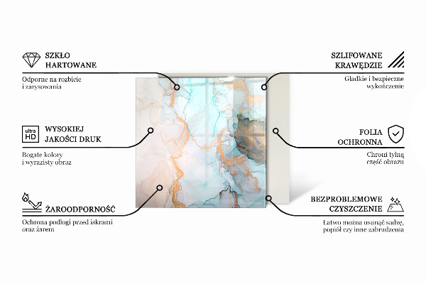 Štvorcová podložka pod krb Hrdzavá textúra na kove