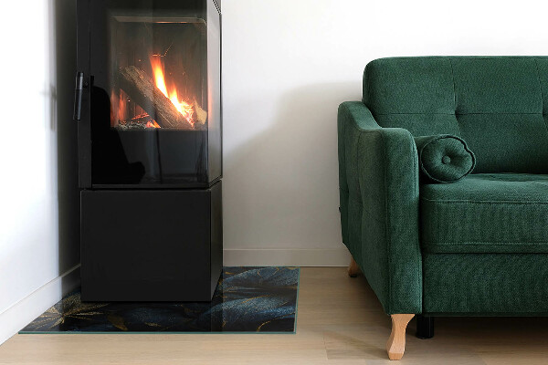 Štvorcová podložka pod kachle Elegantná textúra listov