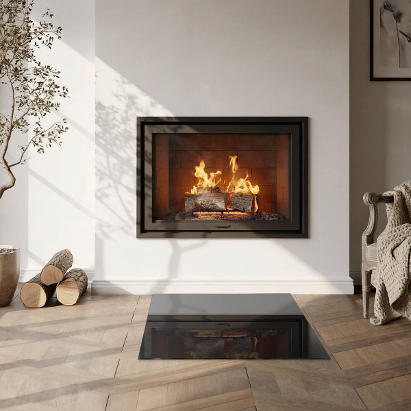 Štvorcová podložka pod krb Farba Čierna