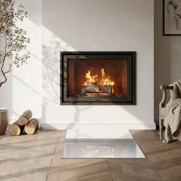 Štvorcová podložka pod krb Slonovinová farba