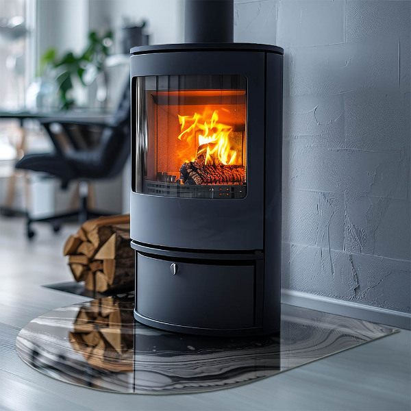 Sklo pod krb Abstraktné vlny a čiary