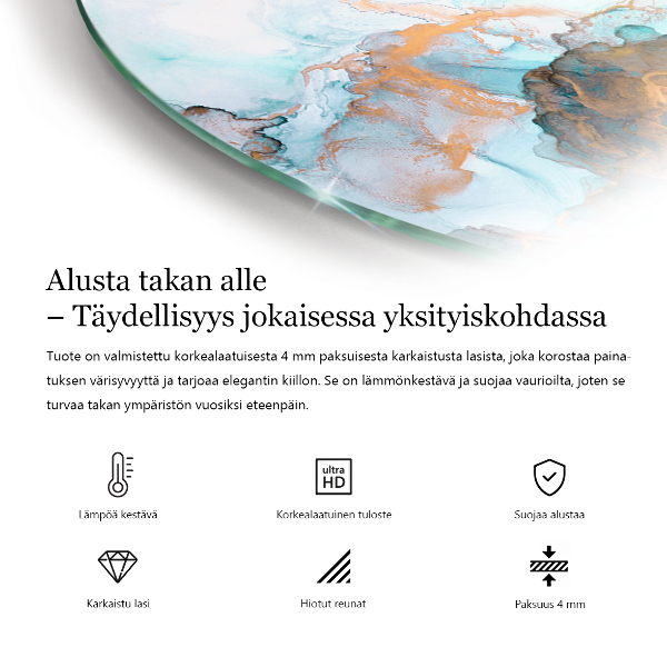 Sklo pod krb Svetlá krémová farba