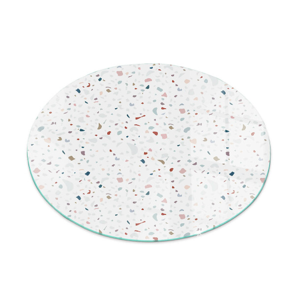 Okrúhla nehorľavá podložka pred krb Vzor s malými tvarmi