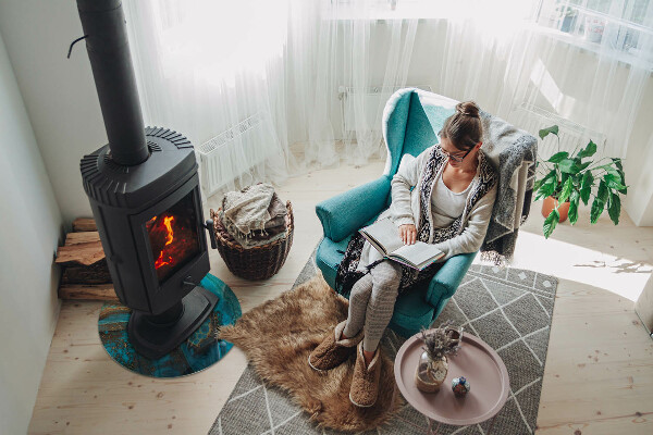 Okrúhla nehorľavá podložka pred krb Abstraktný organický vzor