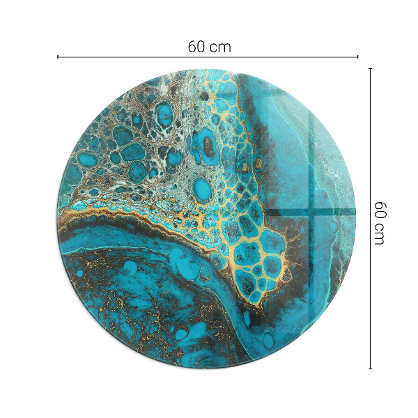 Okrúhla nehorľavá podložka pred krb Abstraktný organický vzor