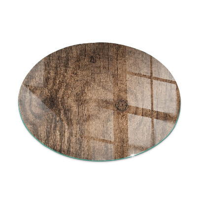 Okrúhle sklo pod krb Vzor prírodného dreva