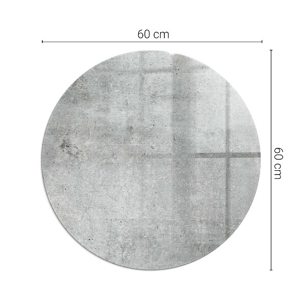 Okrúhle sklo pod krb Textúra surového betónu
