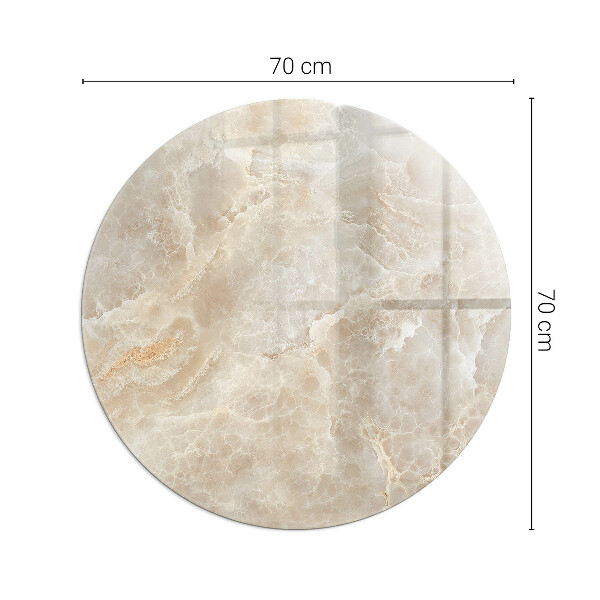 Okrúhle sklo pod krb Vzor z prírodného kameňa