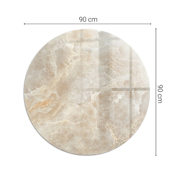 Okrúhle sklo pod krb Vzor z prírodného kameňa