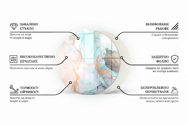 Okrúhla podložka pod krbové kachle Drevená doska s obilím