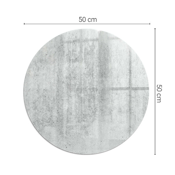 Okrúhla nehorľavá podložka pred krb Textúra surového betónu