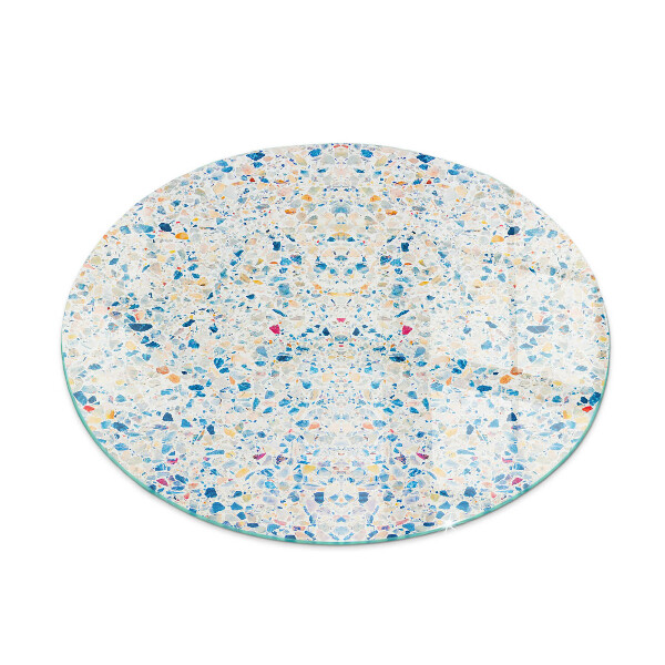 Okrúhla nehorľavá podložka pred krb Abstraktný textúrovaný vzor