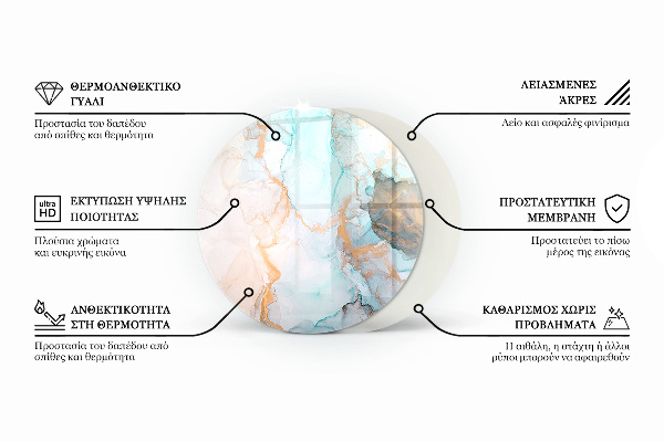 Okrúhla nehorľavá podložka pred krb Abstraktný textúrovaný vzor