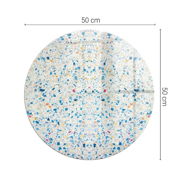 Okrúhla nehorľavá podložka pred krb Abstraktný textúrovaný vzor