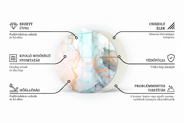 Okrúhle sklo pod krb Textúra surového betónu